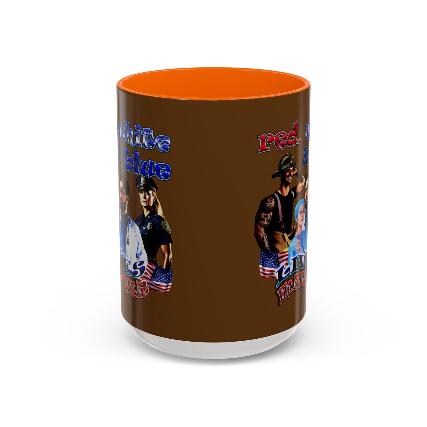 rw&b lives matter - Accent Mug (brown)