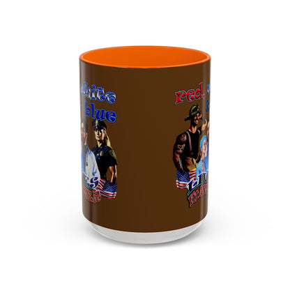 rw&b lives matter - Accent Mug (brown)