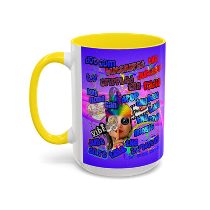 drop the beat - Accent Mug (purple-pink wave)