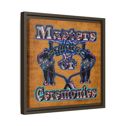em cee squared - framed canvas art (brown papyrus)