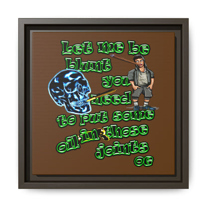 og - framed canvas art (brown)