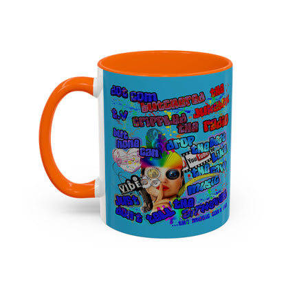 drop the beat - Accent Mug (turquoise)