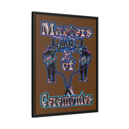 em cee squared - framed canvas art (brown)