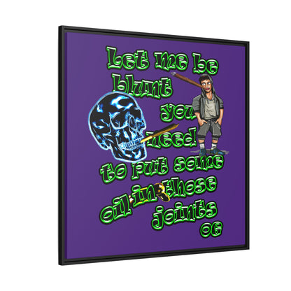 og - framed canvas art (purple)