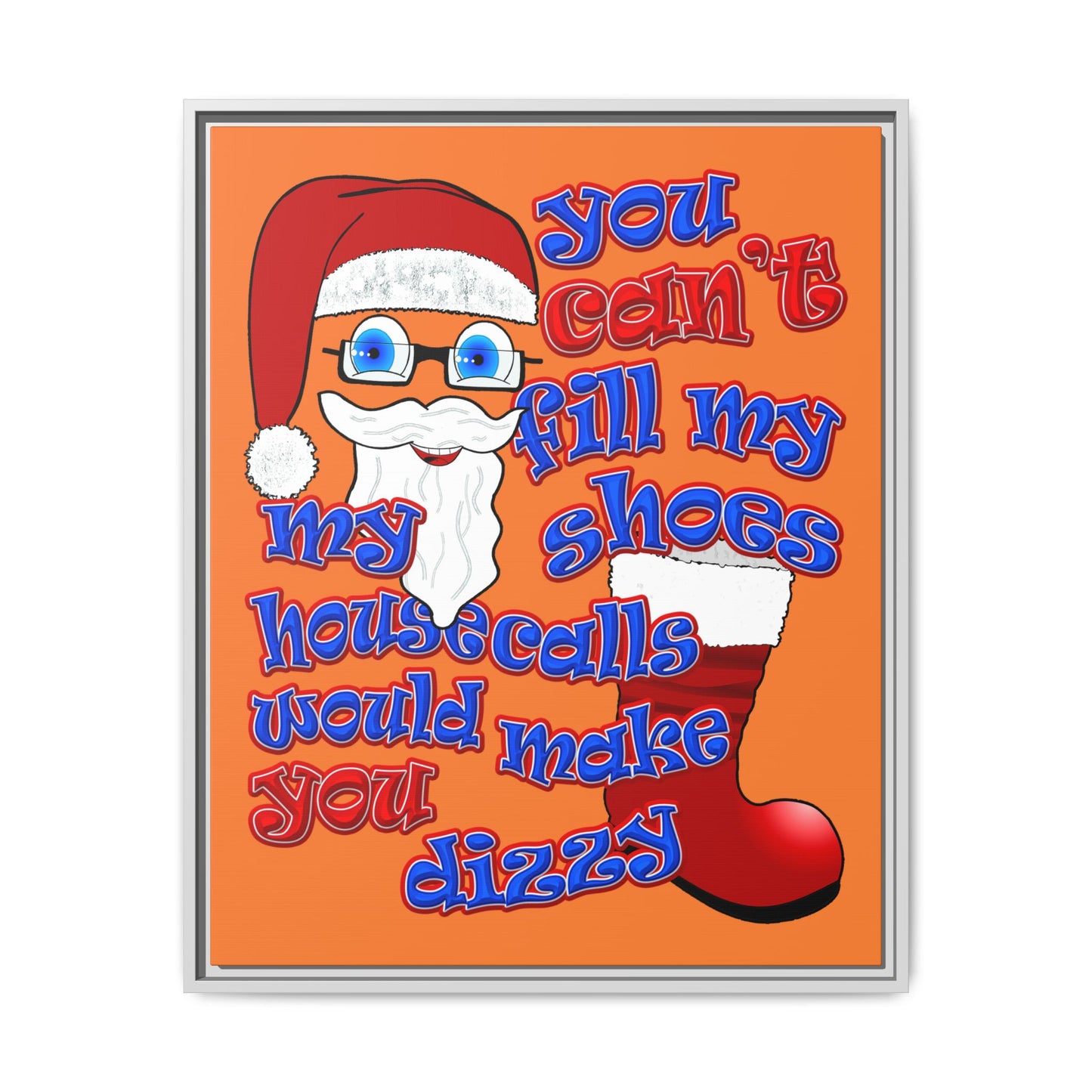santa's shoes - framed canvas art (crusta)