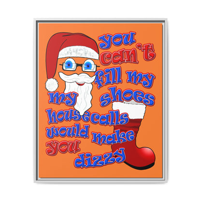 santa's shoes - framed canvas art (crusta)