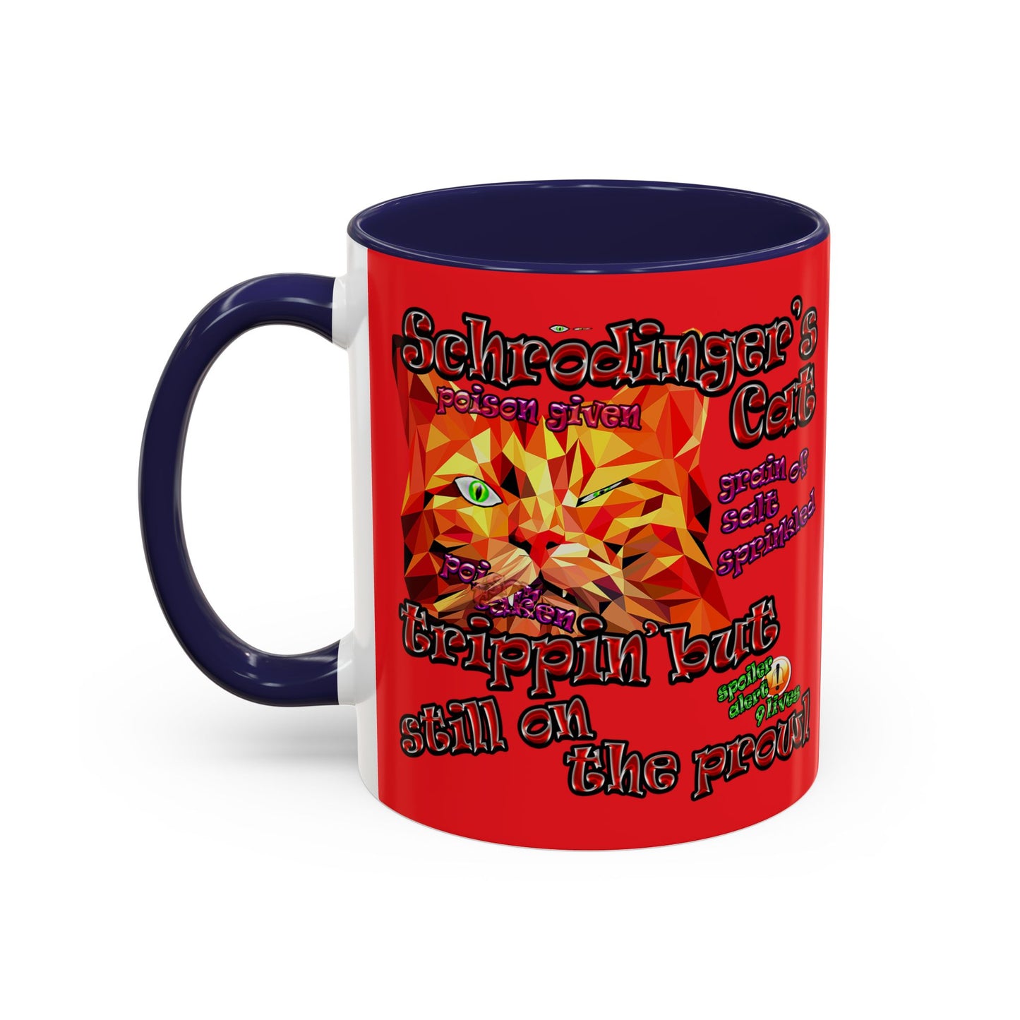 schrodinger's cat - Accent Mug (red)