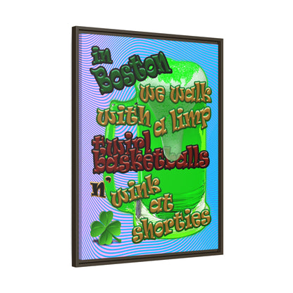 celtics logo - framed canvas art (light blue-purple wave)