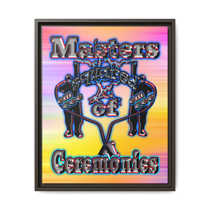 em cee squared - framed canvas art (color blur)