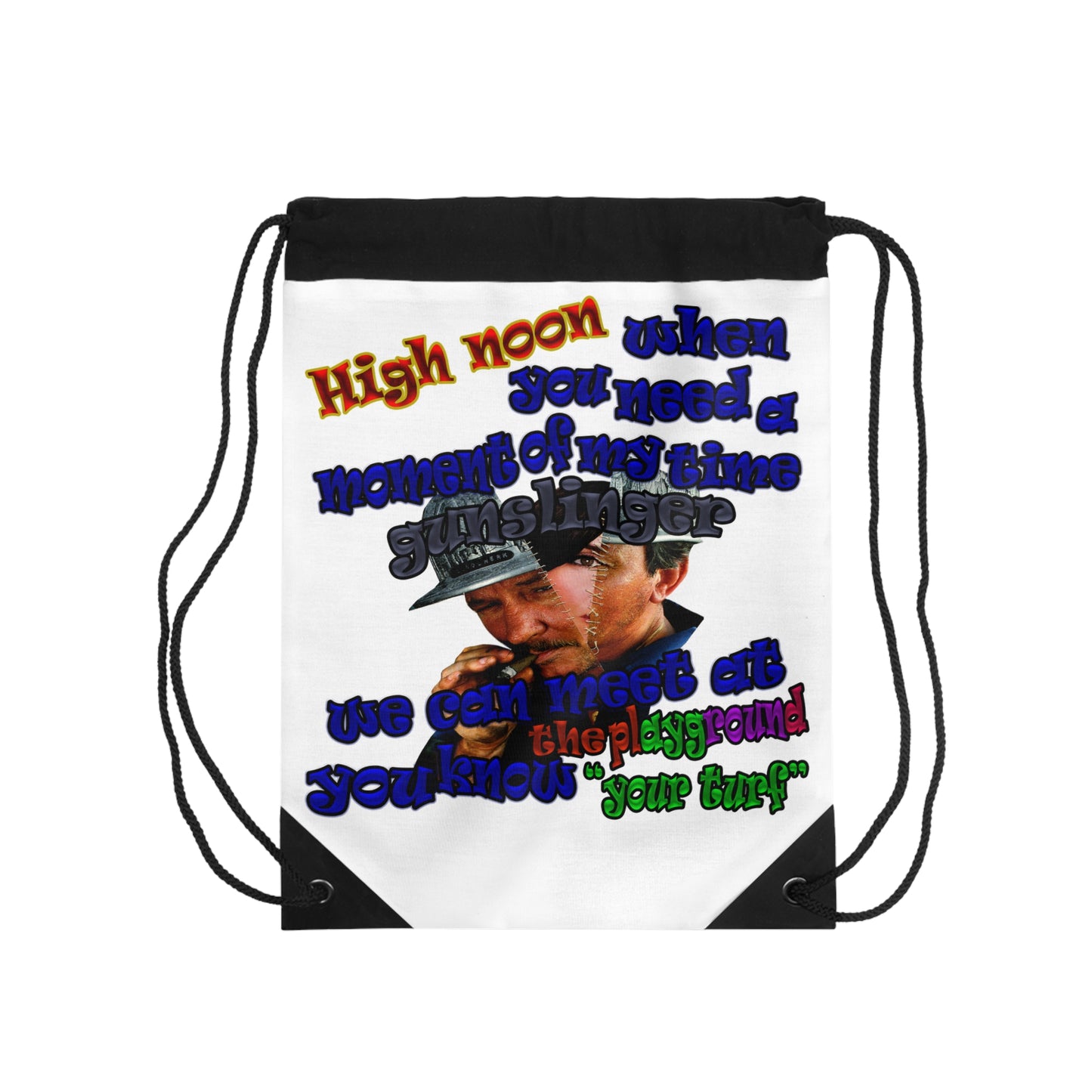 high noon - Drawstring Bag (white)