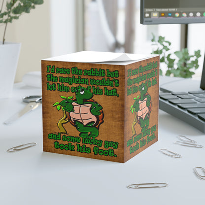 turtle race - note cube (brown papyrus)