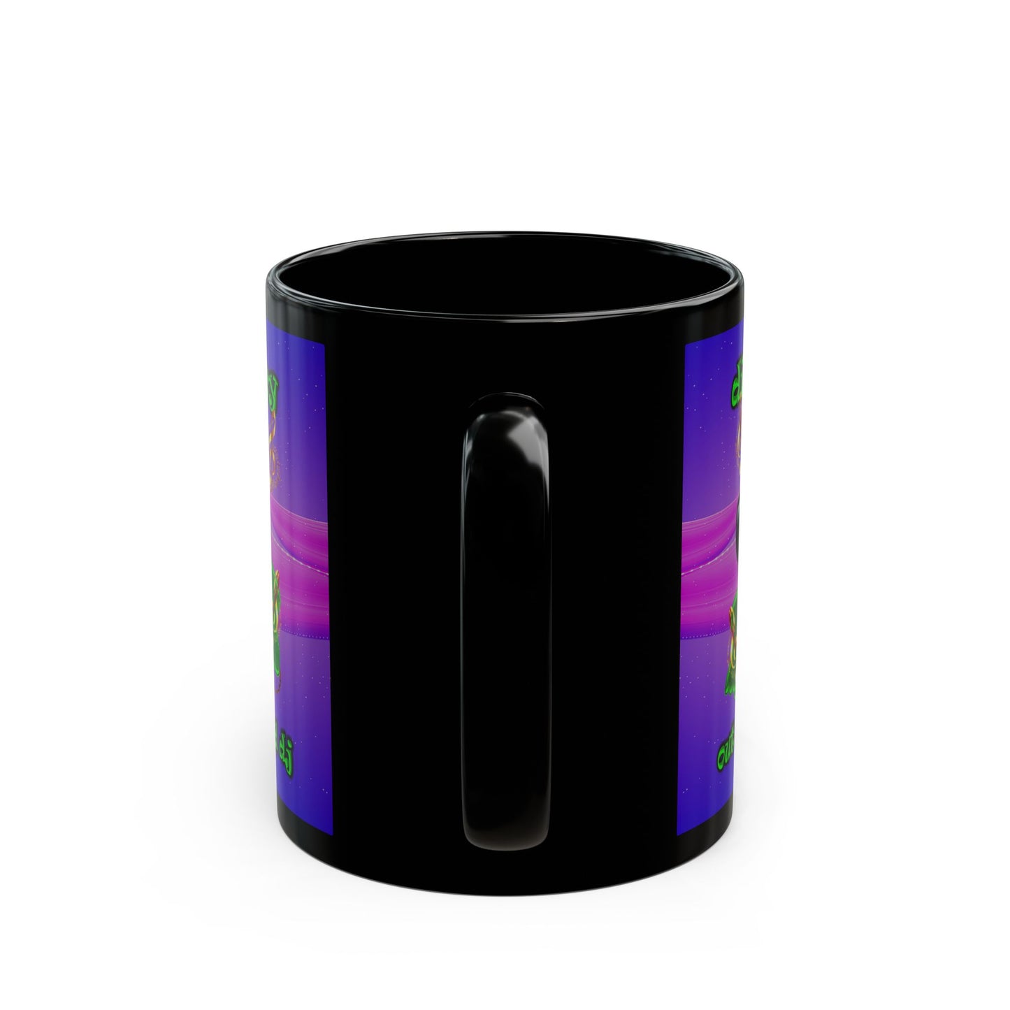 disc jockey - Black Mug (purple-pink wave)