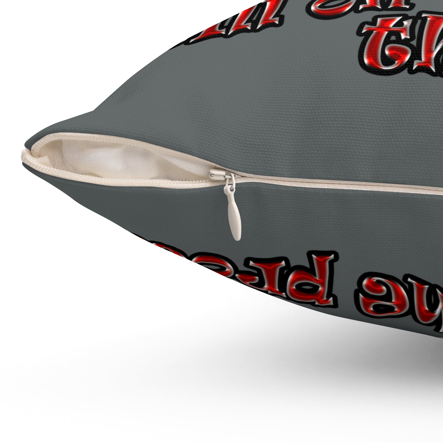 schrodinger's cat - Spun Polyester Square Pillow - (dark grey)