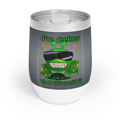 disc jockey - Chill Wine Tumbler (grey-light grey)