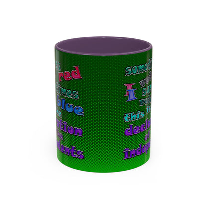 declaration of the independents - Accent Mug (logo green)