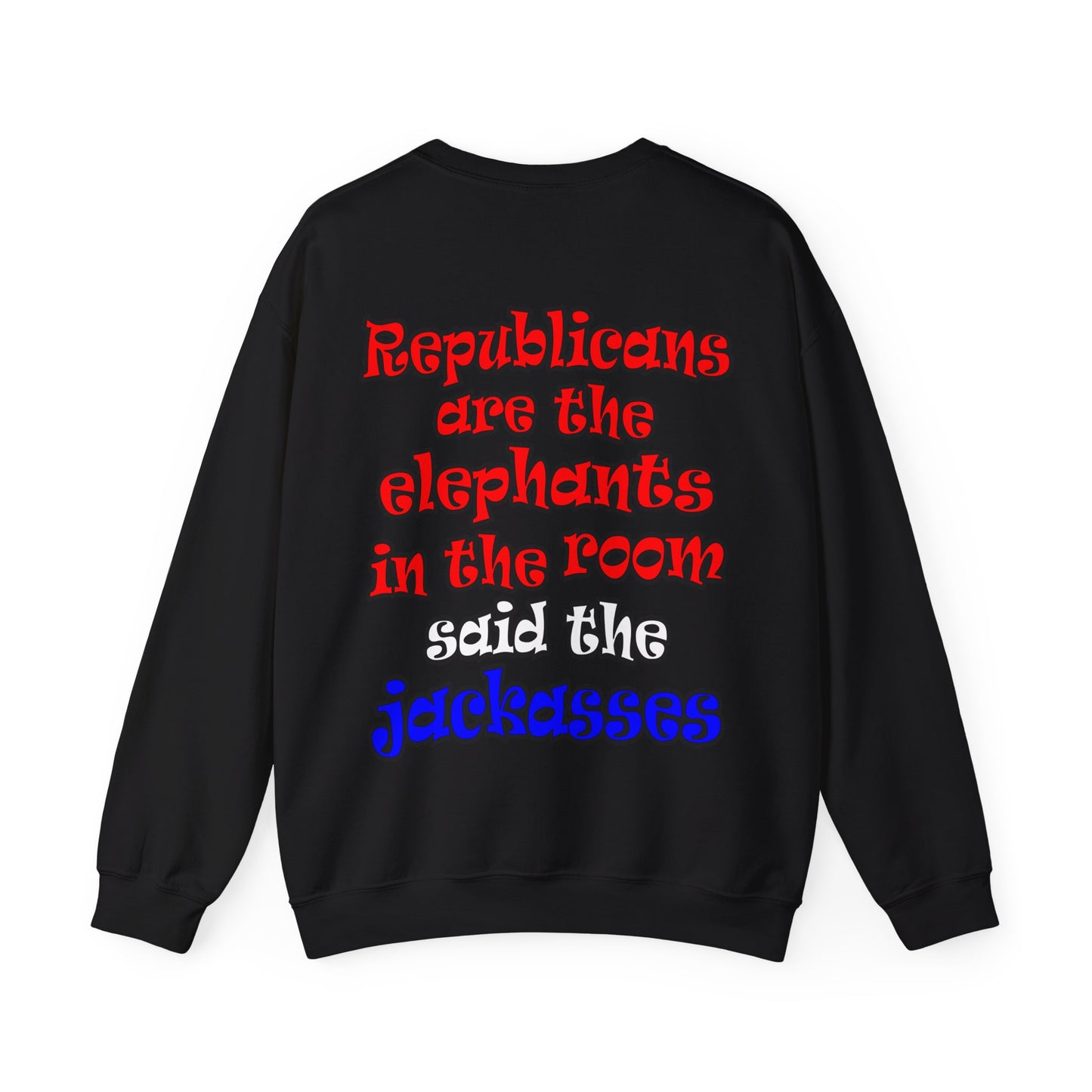 donkeys and elephants - Unisex Heavy Blend™ Crewneck Sweatshirt