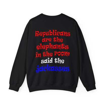 donkeys and elephants - Unisex Heavy Blend™ Crewneck Sweatshirt
