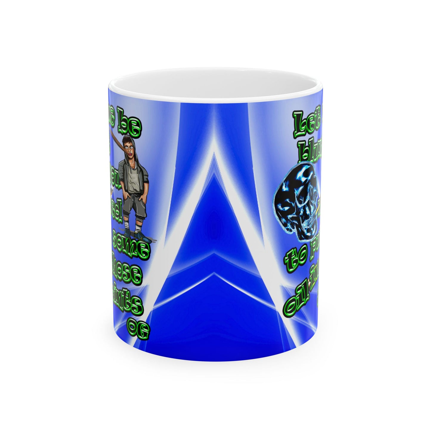 og - White Mug (blue-white wave)