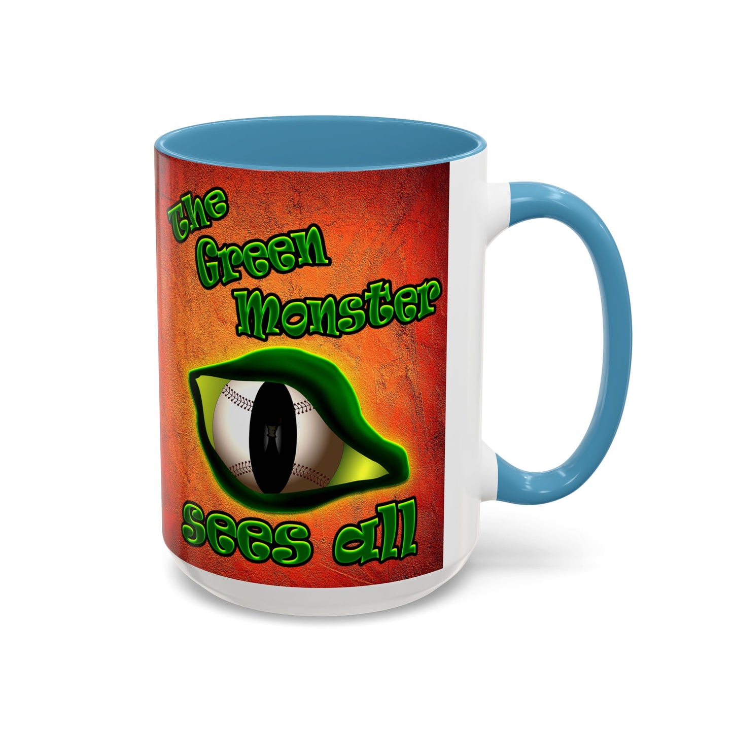 green monster - Accent Mug (burnt orange)