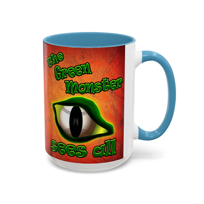 green monster - Accent Mug (burnt orange)