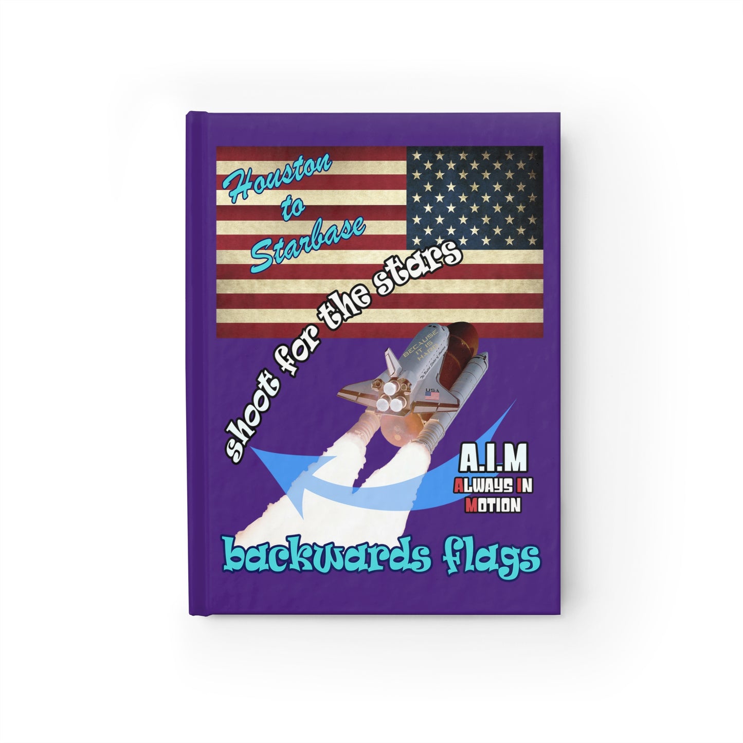 shoot for the stars - journal-blank (purple)