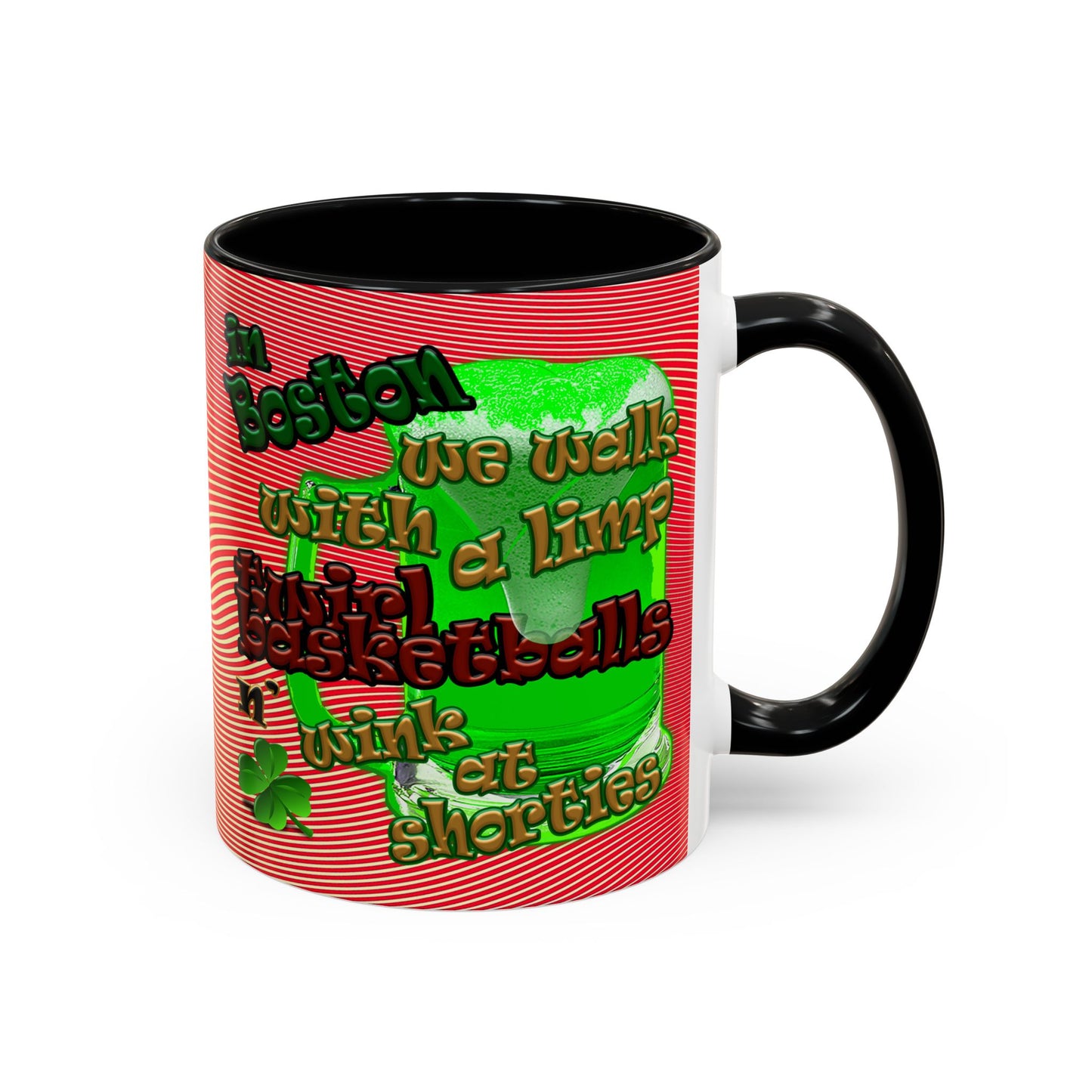 celtics logo - Accent Mug (yellow-orange wave)