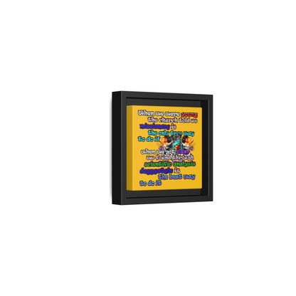 doggystyle - framed canvas art (yellow)