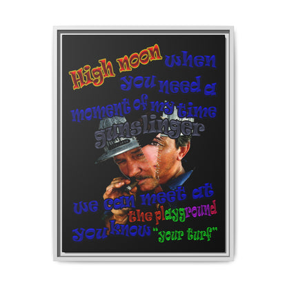 high noon - framed canvas art (black)