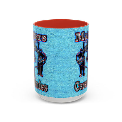 em cee squared - Accent Mug (faded dark blue)