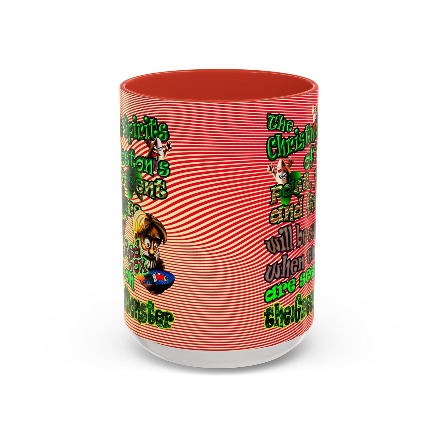 christmas spirits of boston - Accent Mug (yellow-orange wave)