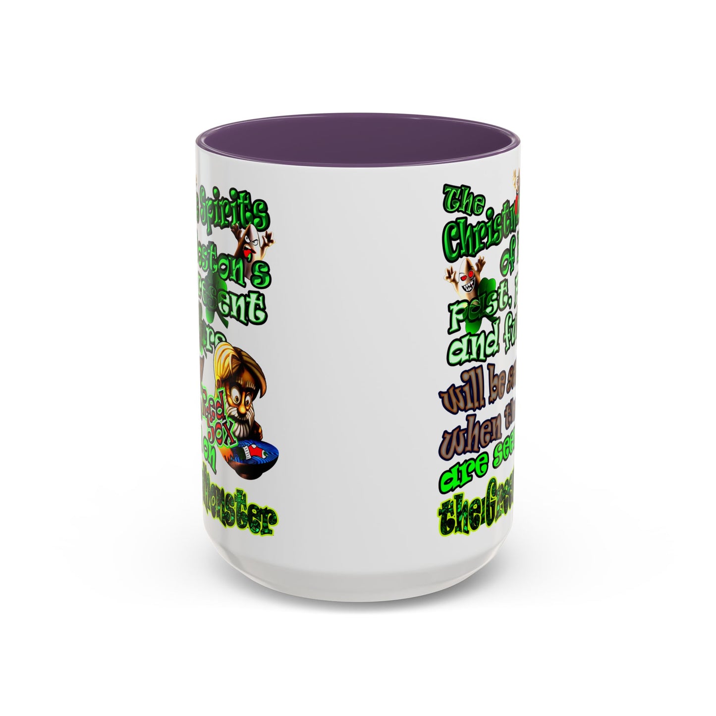 christmas spirits of boston - Accent Mug (white)