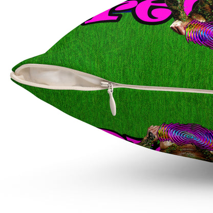 hoes b4 bros - Spun Polyester Square Pillow - ('snoops' background)