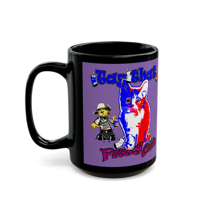 tag that - Black Mug (light purple)
