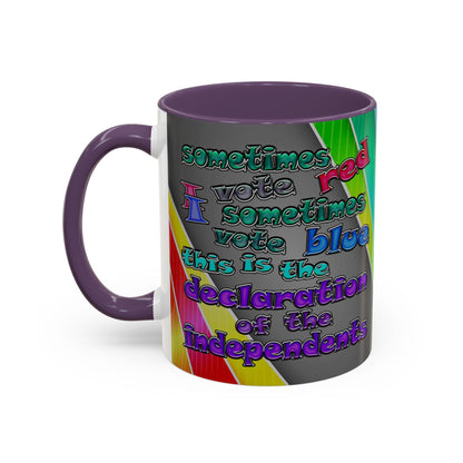declaration of the independents - Accent Mug (rainbow split)
