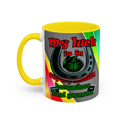 my luck - Accent Mug (rainbow split)