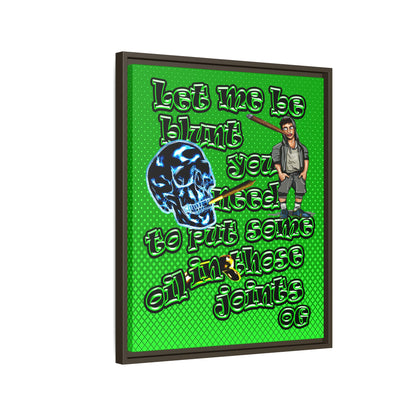 og - framed canvas art (logo green)