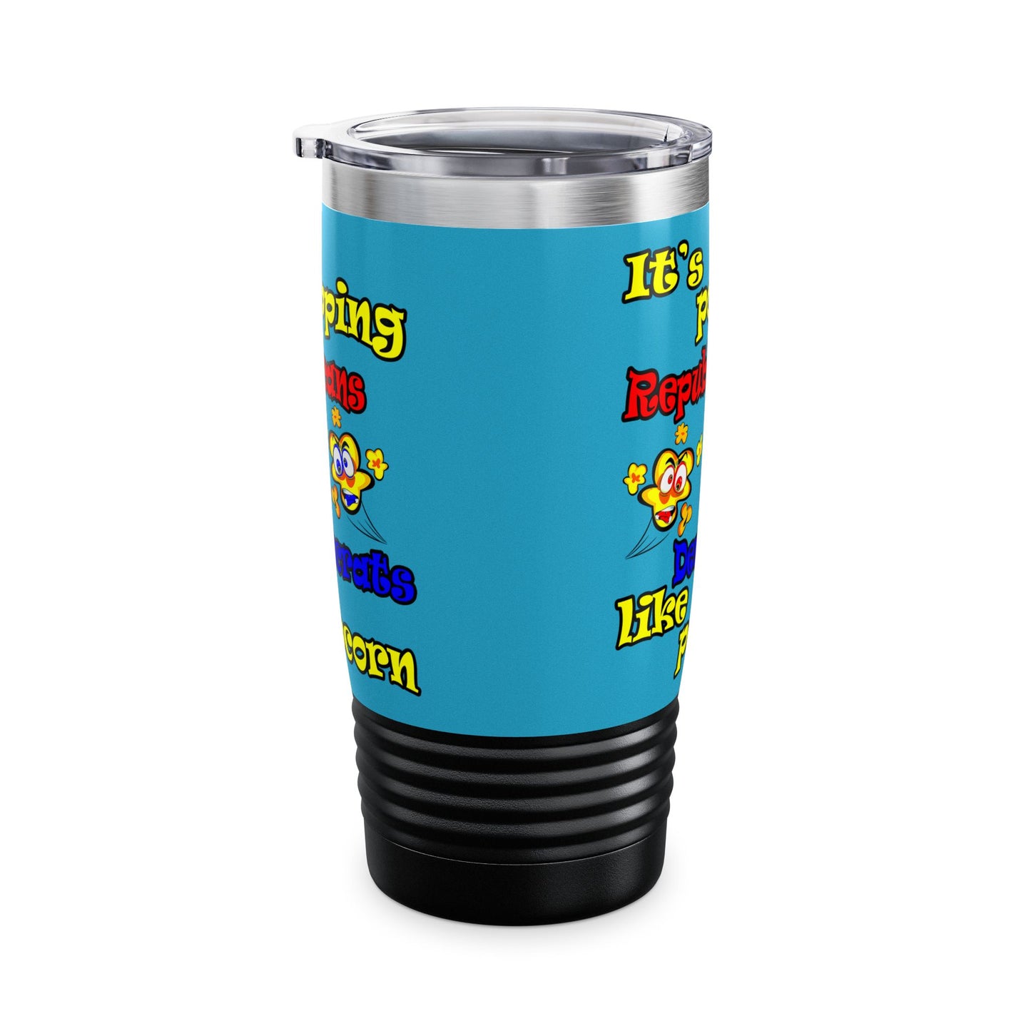 popping like popcorn - Ringneck Tumbler, 20oz (turquoise)