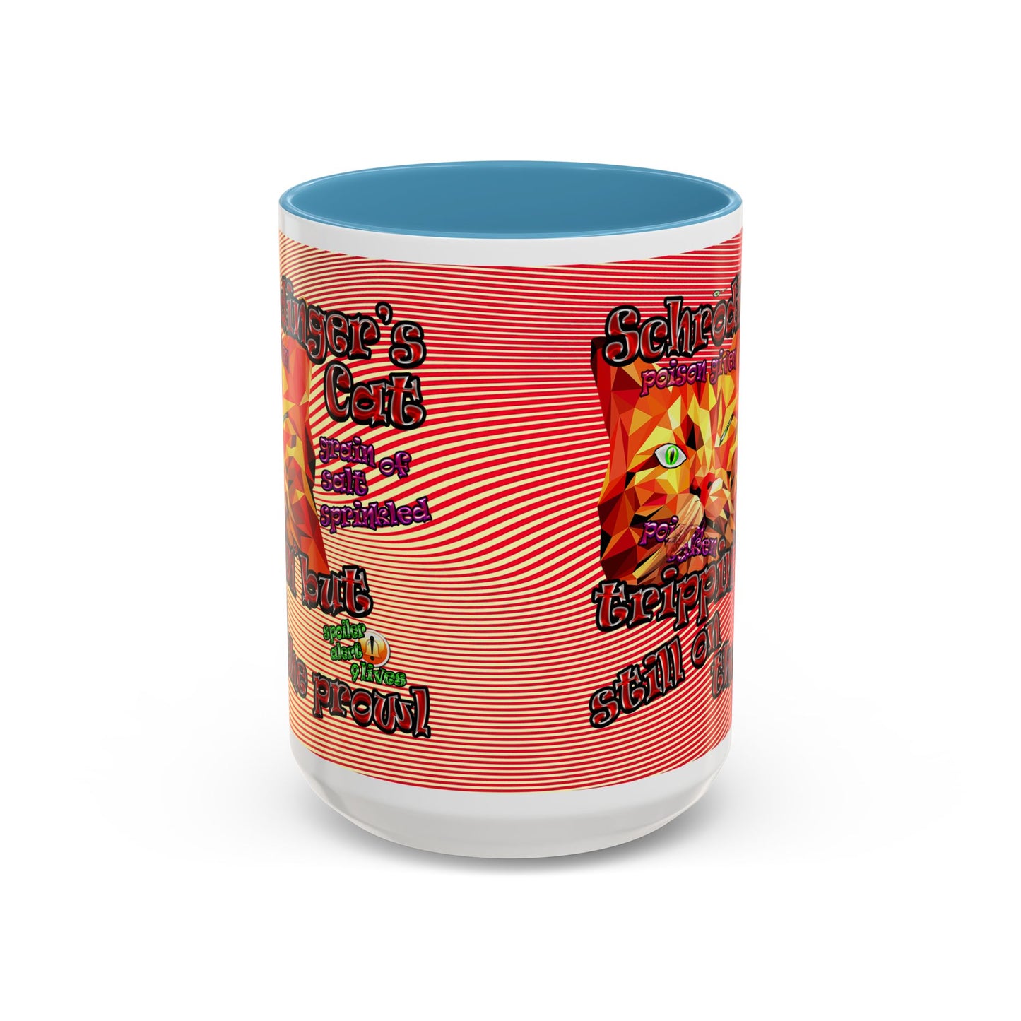 schrodinger's cat - Accent Mug (yellow-orange wave)