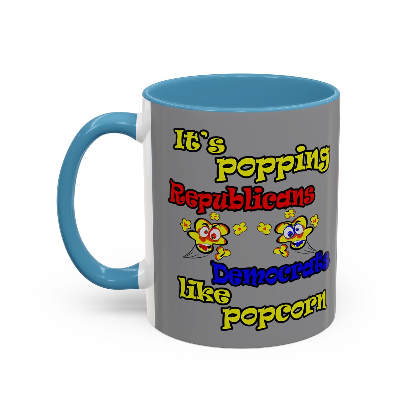 popping like popcorn - Accent Mug (grey)