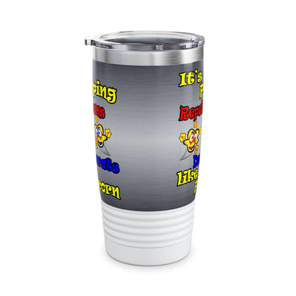 popping like popcorn - Ringneck Tumbler, 20oz (brushed nickel)