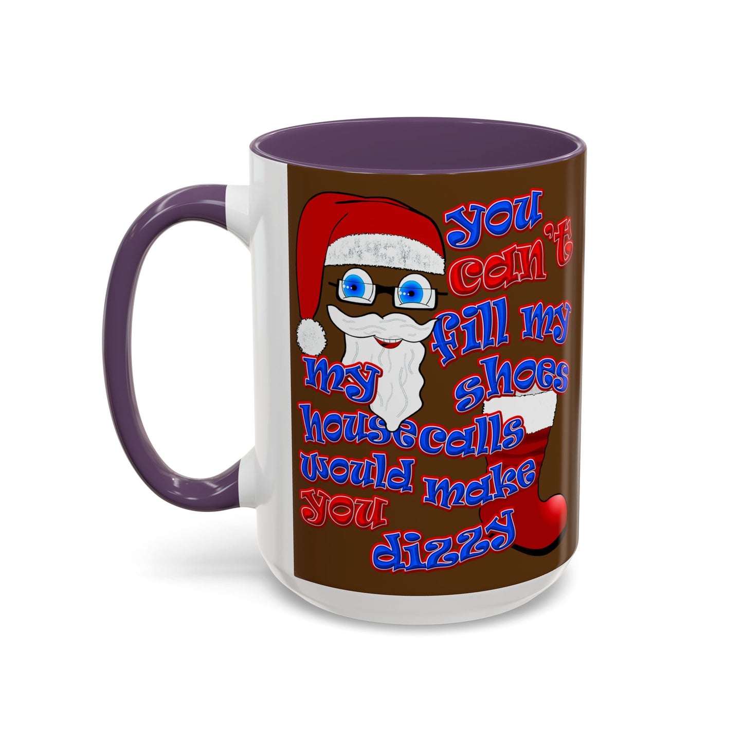 santa's shoes - Accent Mug (brown)