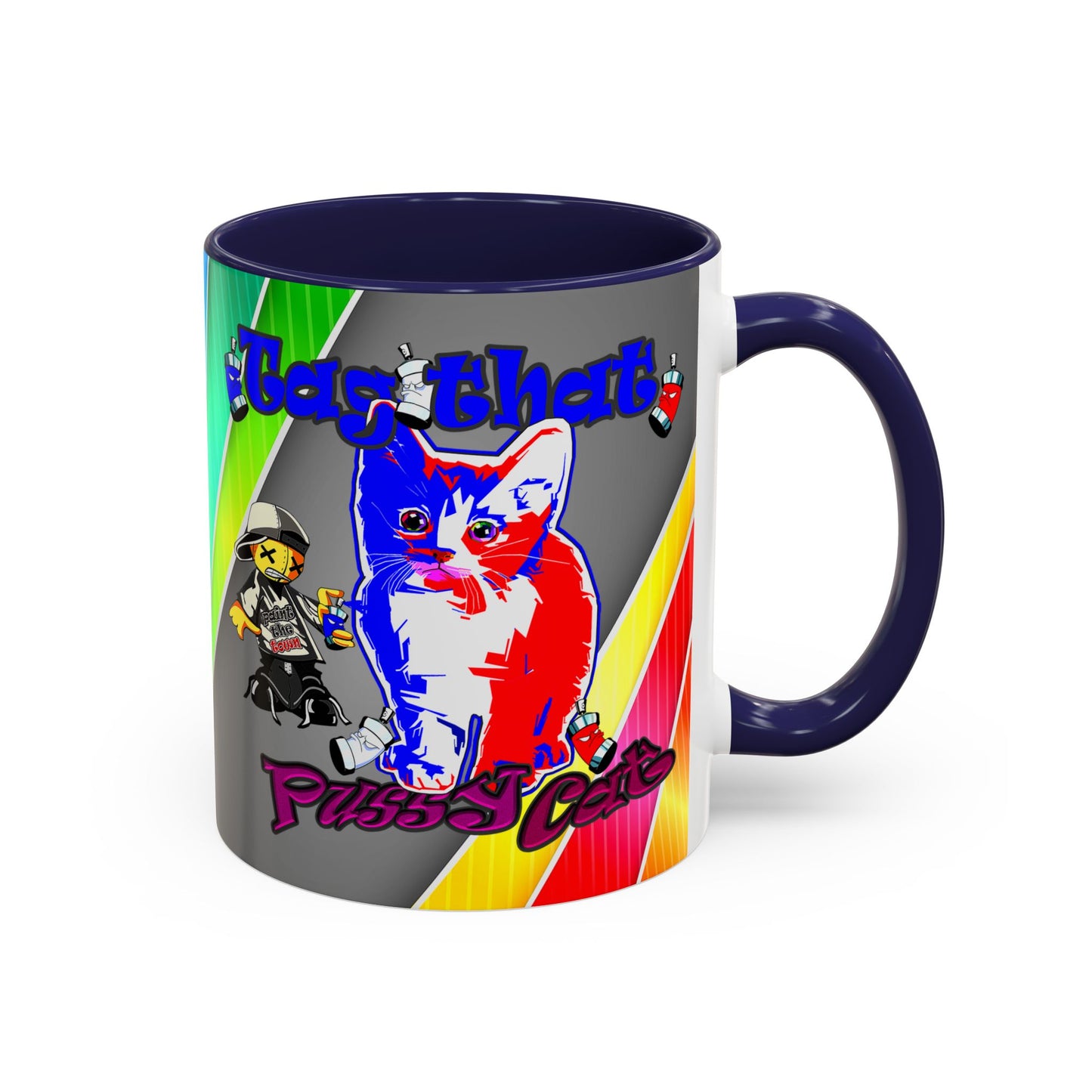 tag that - Accent Mug (rainbow split)