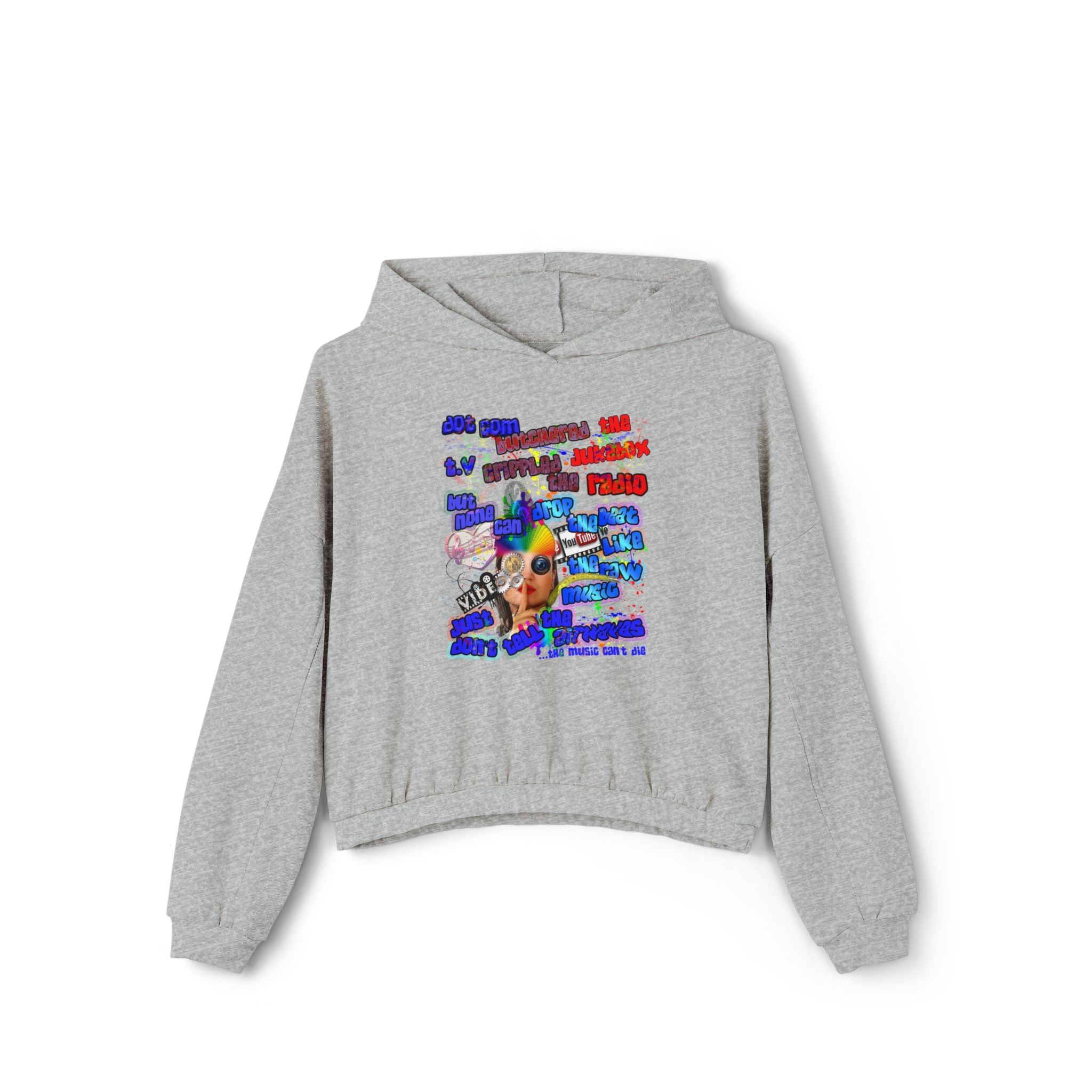 drop the beat - Women's Cinched Bottom Hoodie