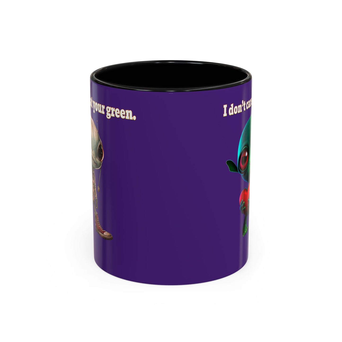 I don't care that your grey - Accent Mug (purple)
