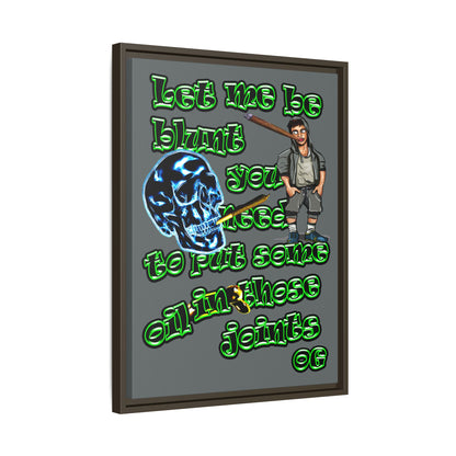 og - framed canvas art (dark grey)