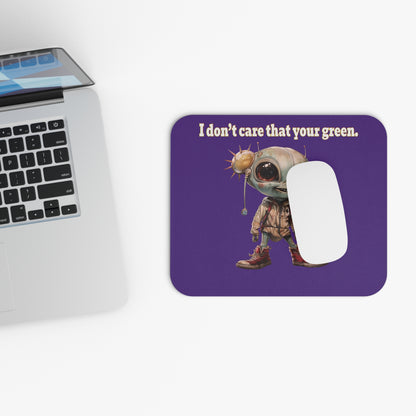 I don't care that your green - Mouse Pad (Rectangle) (purple)