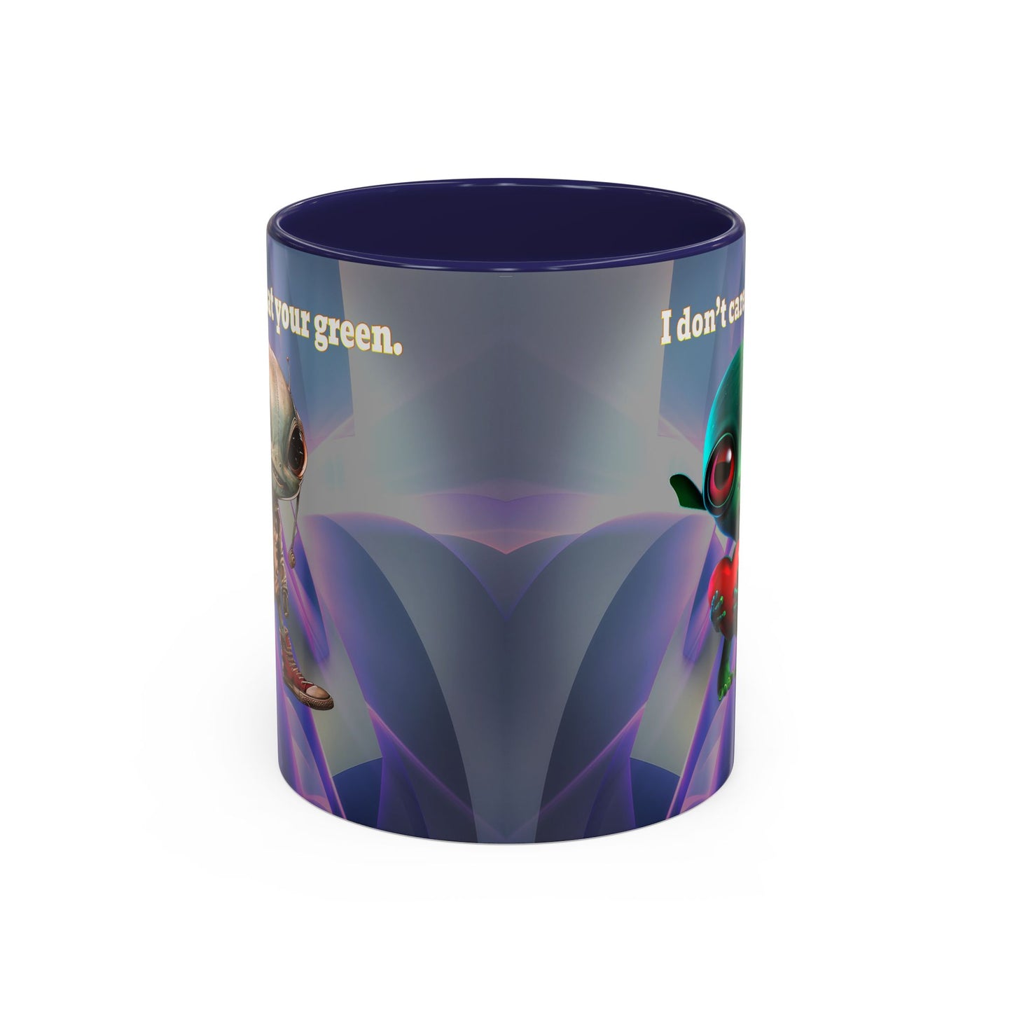 I don't care that your grey - Accent Mug (grey-pink wave)