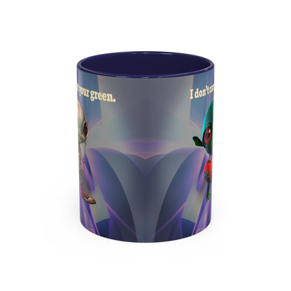 I don't care that your grey - Accent Mug (grey-pink wave)