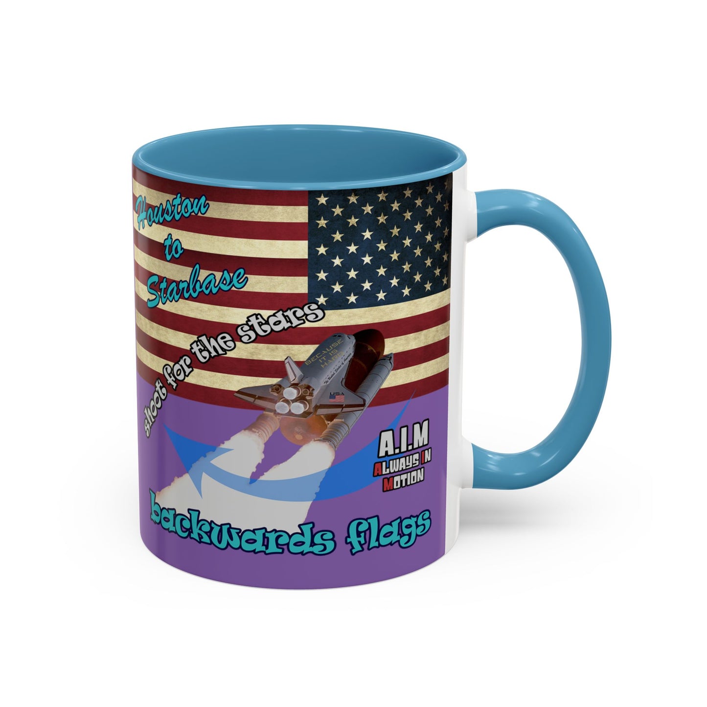 shoot for the stars - Accent Mug (light purple)