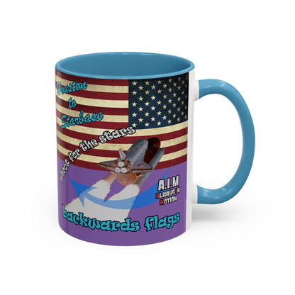 shoot for the stars - Accent Mug (light purple)